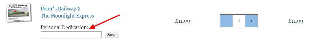 Clicking the button reveals a field to enter a save text