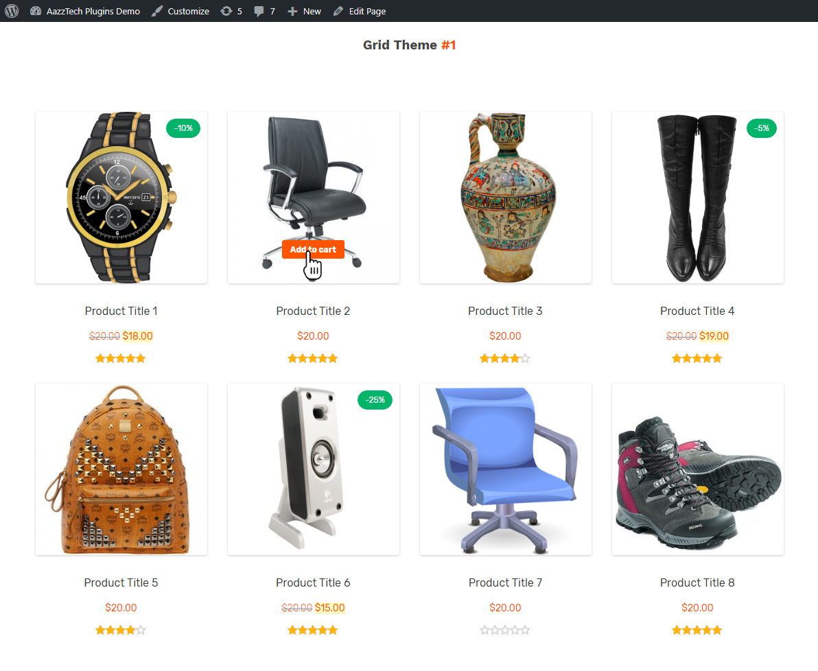 Backend: All Shortcodes