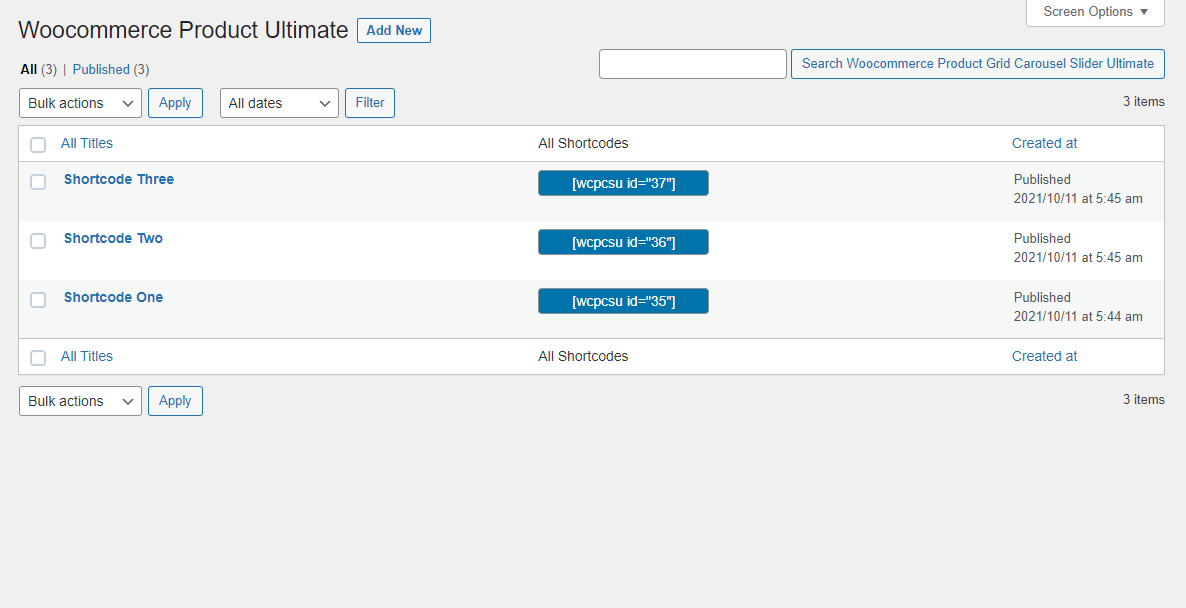 Backend: Carousel Settings