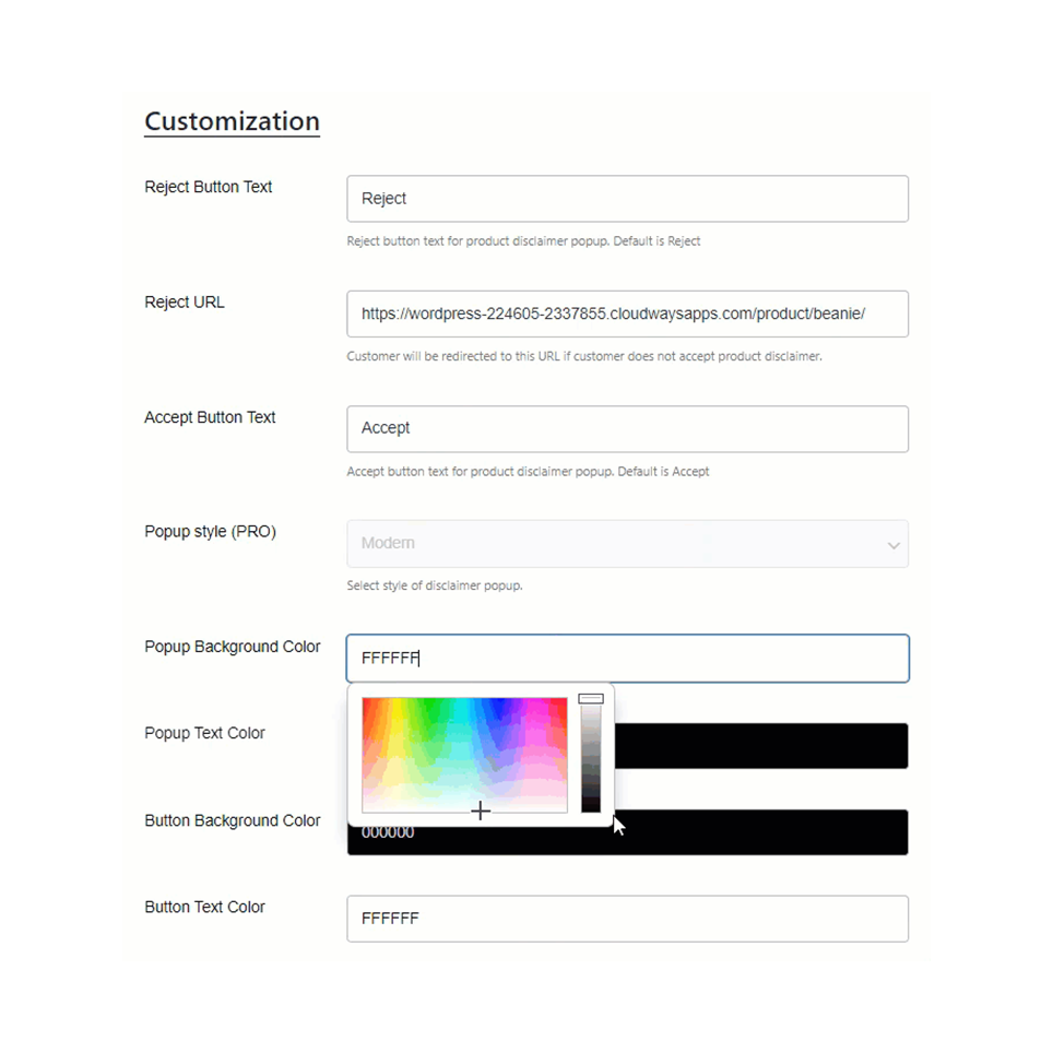**Customization**