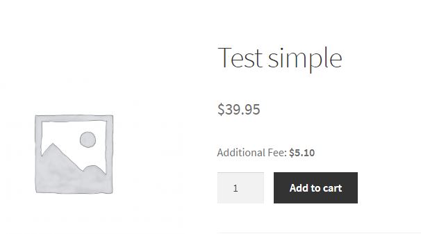 Front end user can see product fee on product applied as configure admin.
