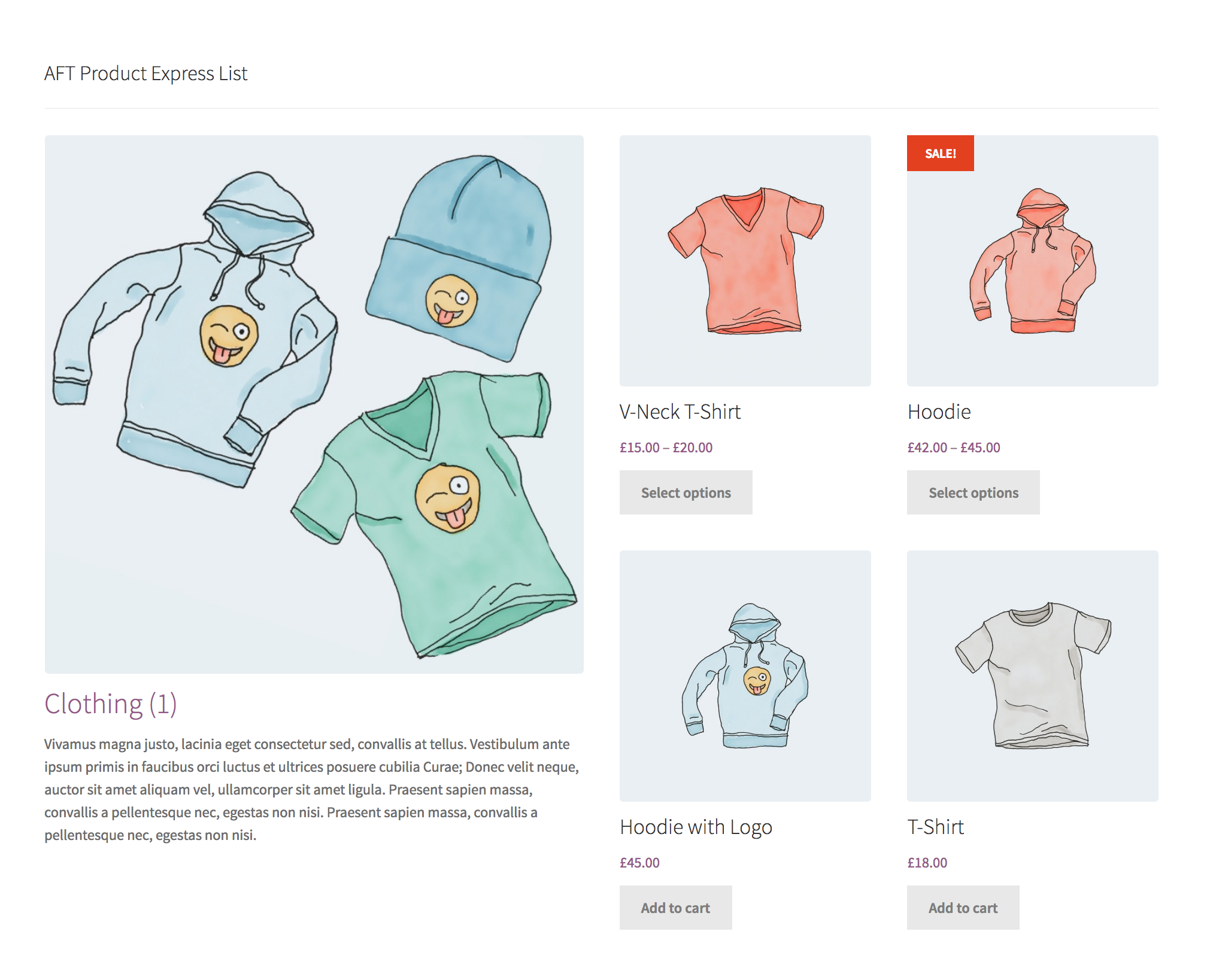 Woo Product Showcase - AFT Product Express Grid