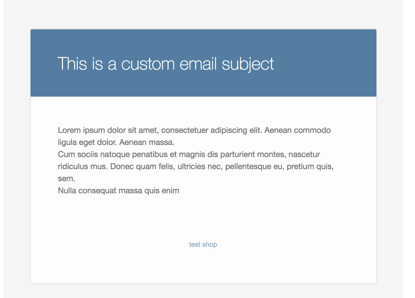 A screenshot of the message received.