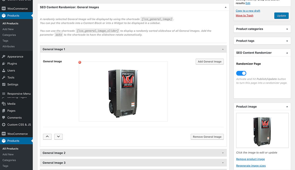 Add multiple random images to your product description