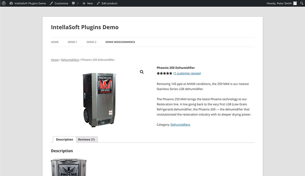 Once you reload the product page, another content block gets loaded