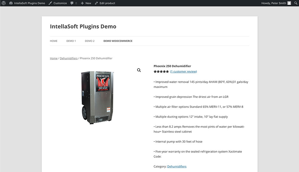 Once you reload the product page, another content block gets loaded