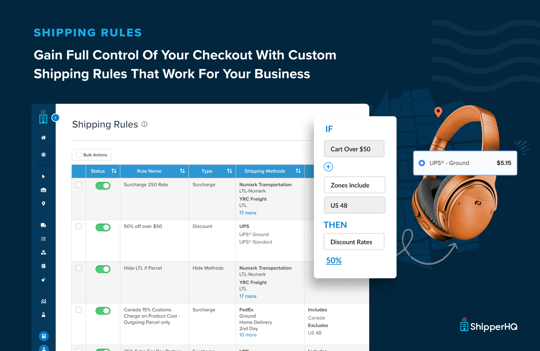 Shipping Rules in ShipperHQ.