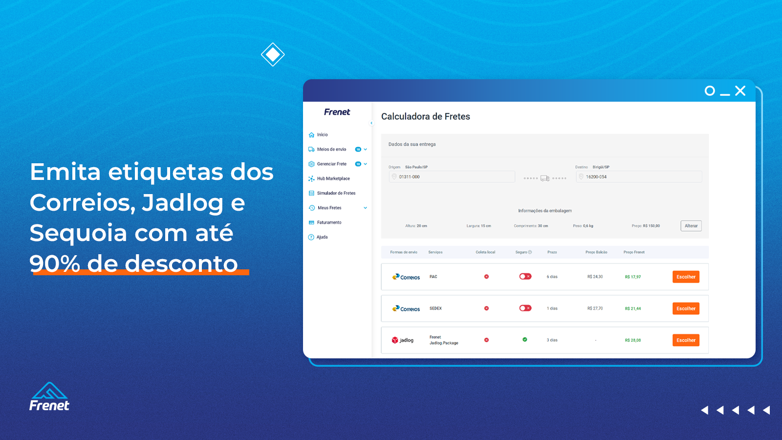 Emissão de etiquetas.