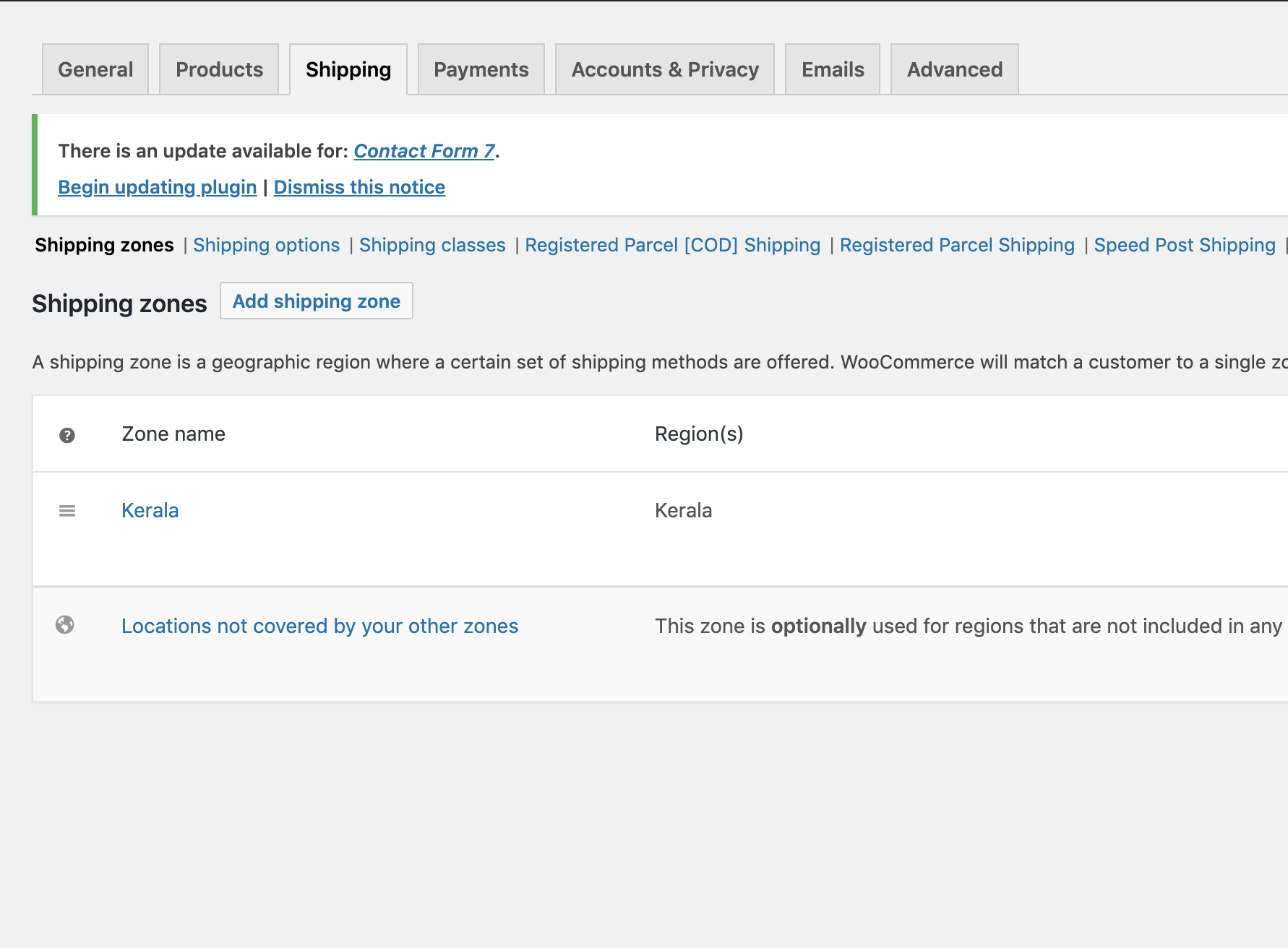 WooCommerce Settings
