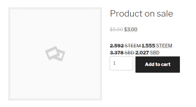 Showing an "insightful" prices for accepted currencies in SBD and/or STEEM based on product price on sale (Frontend)