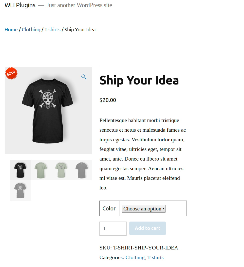 New Product Configuration of WooStickers Plugin.