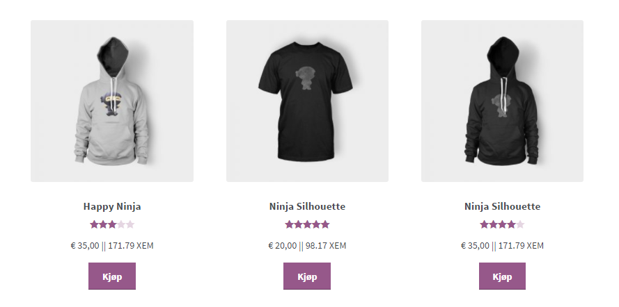 If you choose to show both default and XEM currency, this is how it looks like. (optional).