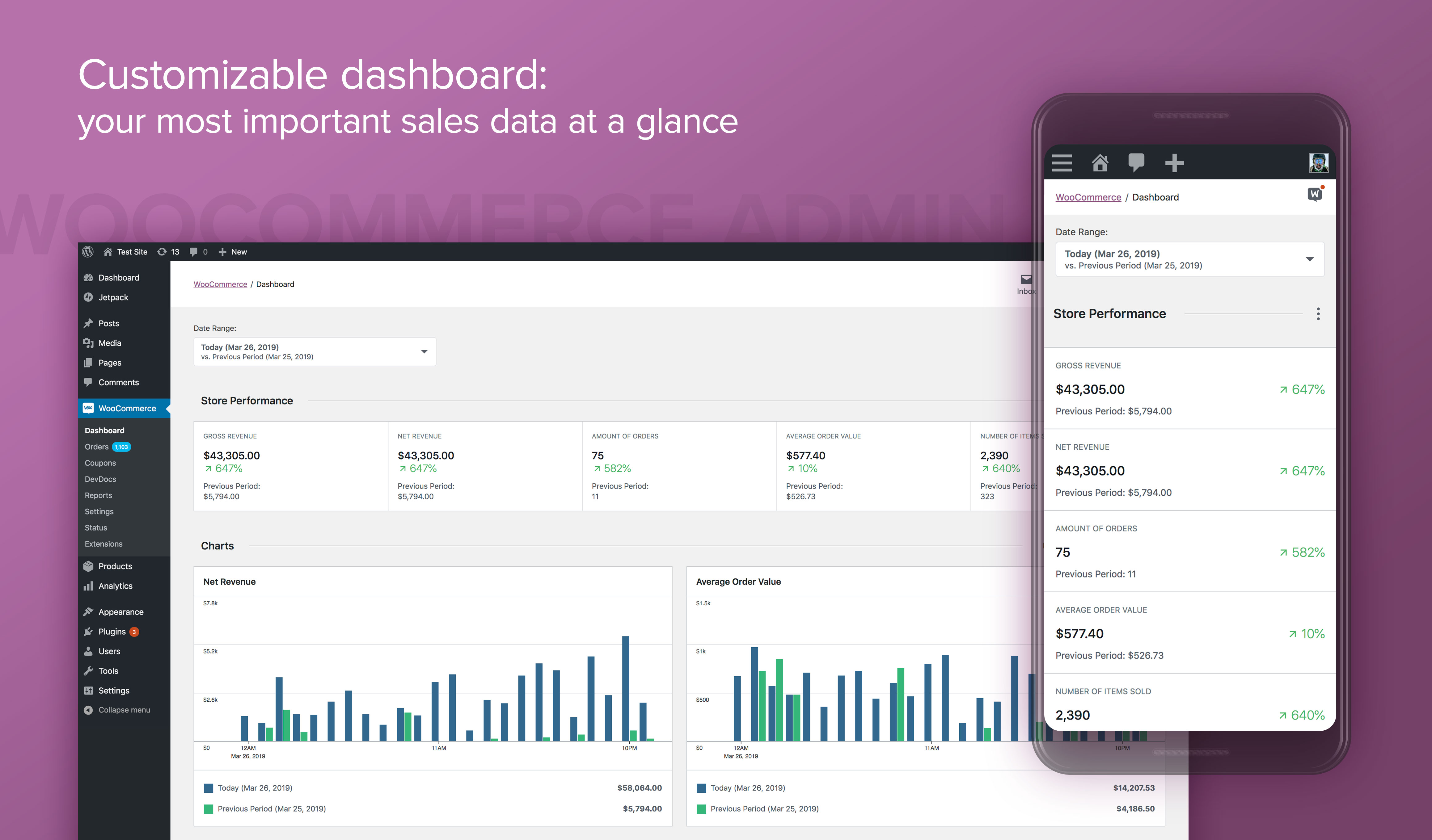 WooCommerce Admin 仪表盘