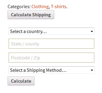 Clicking on calculate shipping button.