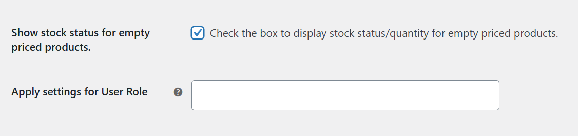 Stock status display with Call for Price.
