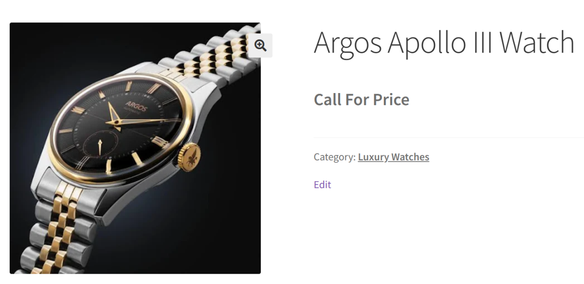 Using WhatsApp as Call for Price contact option.