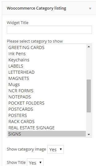 `Admin widget view`
