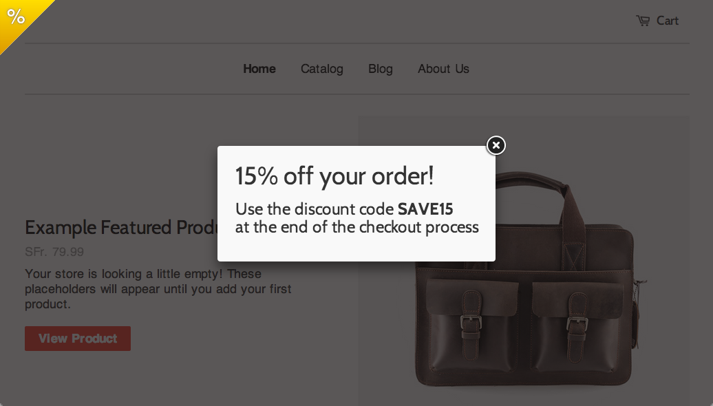 Customize the coupon box at will to fit your corporate design