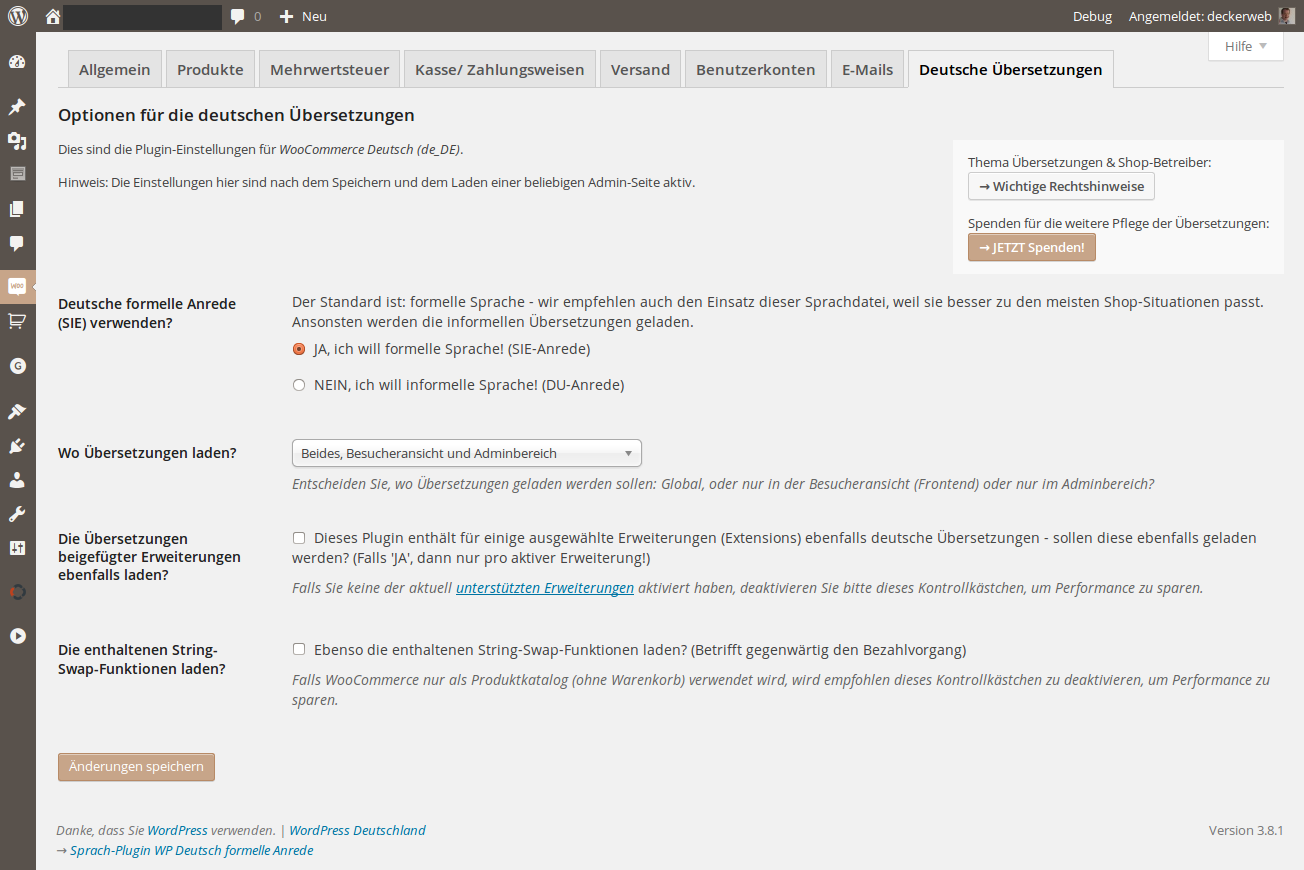 **DE:** Plugin-Einstellungsseite ([Hier klicken für größere Version des Bildes](https://www.dropbox.com/s/z44h9muo1lhmv67/screenshot-1.png)) // **EN:** Plugin settings page ([Click here for larger version of screenshot](https://www.dropbox.com/s/z44h9muo1lhmv67/screenshot-1.png))