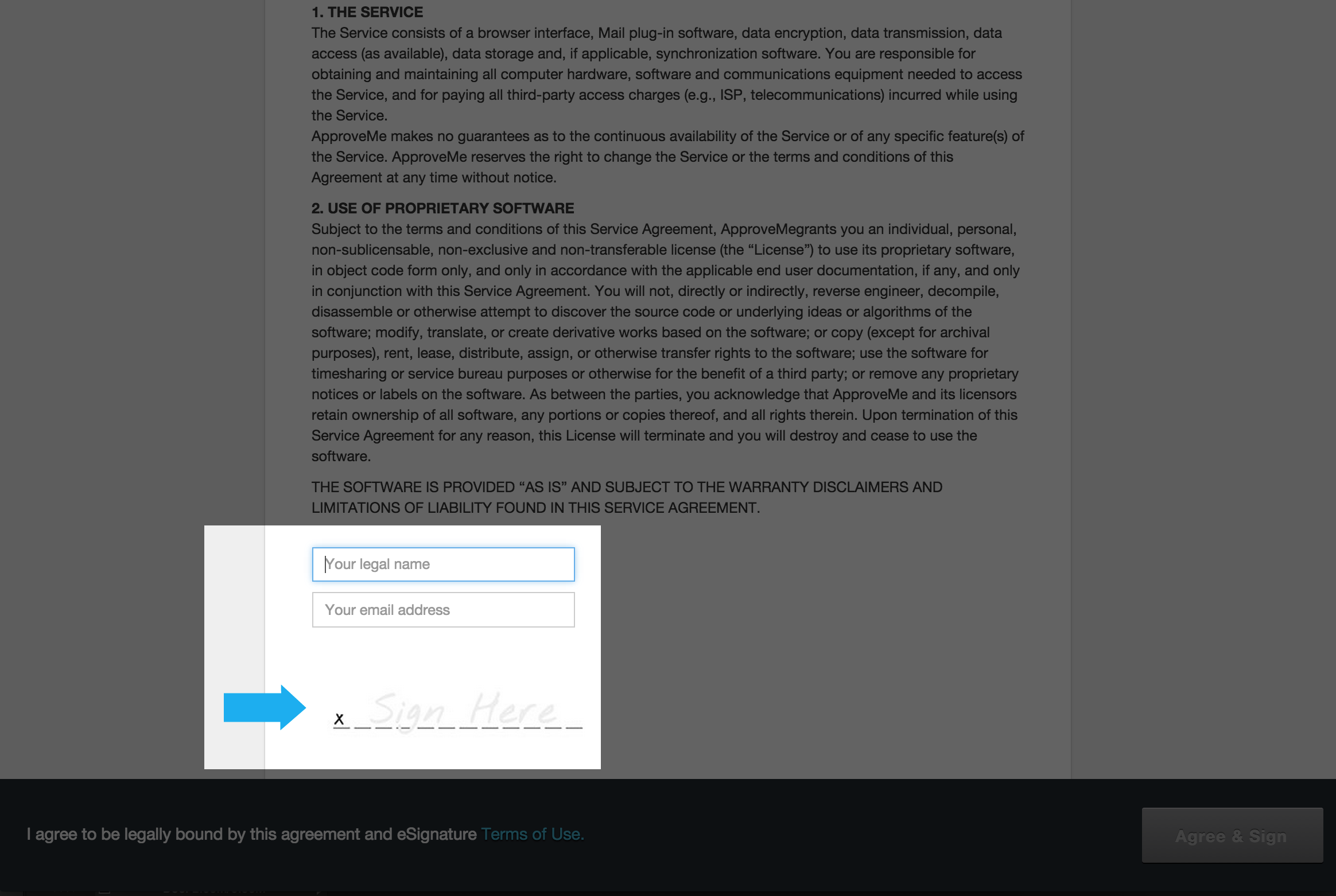 **View Signed Document Email:** Your customers will receive an email notification with a link to the document (and a PDF of the document if you choose this option).