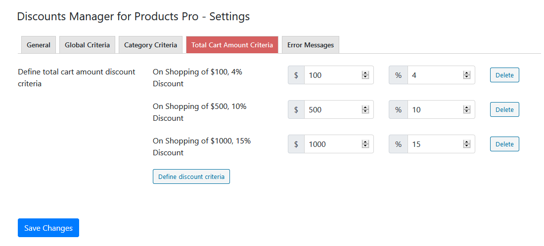 WooCommerce Cart View - Discounts On Multiple Products (Pro Feature)