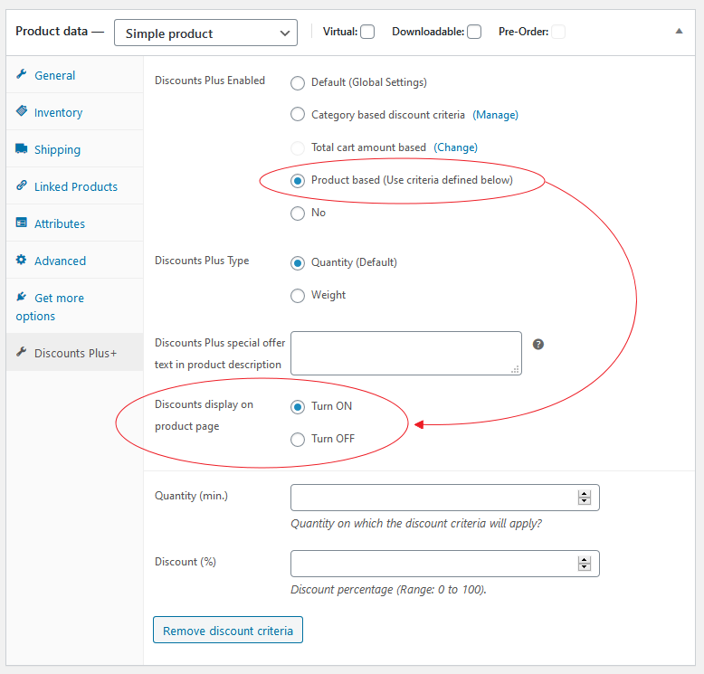 WooCommerce Settings Area