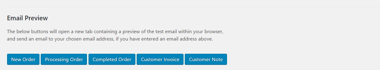 **Click a button to generate the test email**