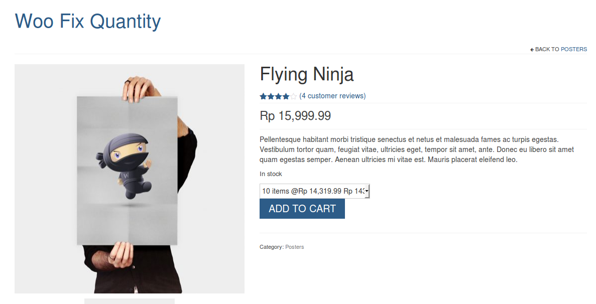 quantity on product 1