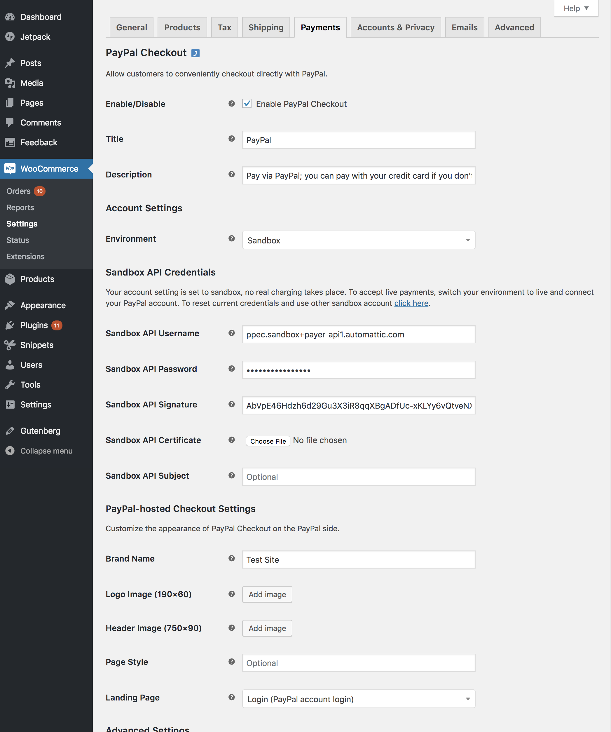 API credentials will be set after linking, or you can set them manually.