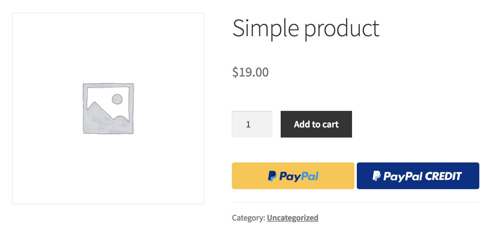 Choose PayPal from single product page.