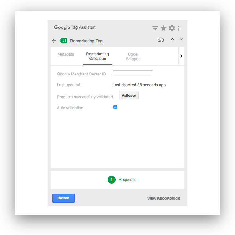 Validate the configuration of the plugin with the Google Tag Assistant