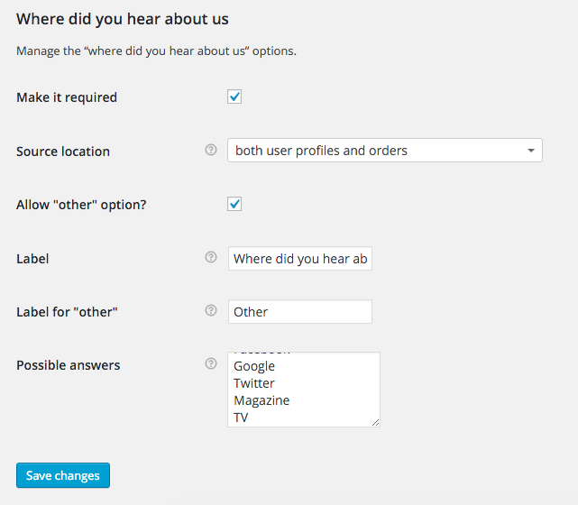 Define your settings in the WooCommerce Account Settings.