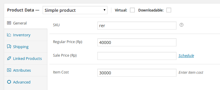 You can enter the item cost value in the field and save it. All previous orders will be calculated also in profit statitic.