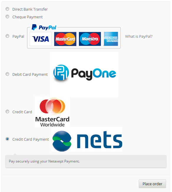 This is Front-End Checkout Page where you have to select Credit Card Payment nets.