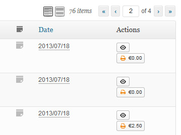 WooCommerce PostNL Parcelware adds a button and shipping costs to the order overview page