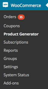 WooCommerce menu integration.