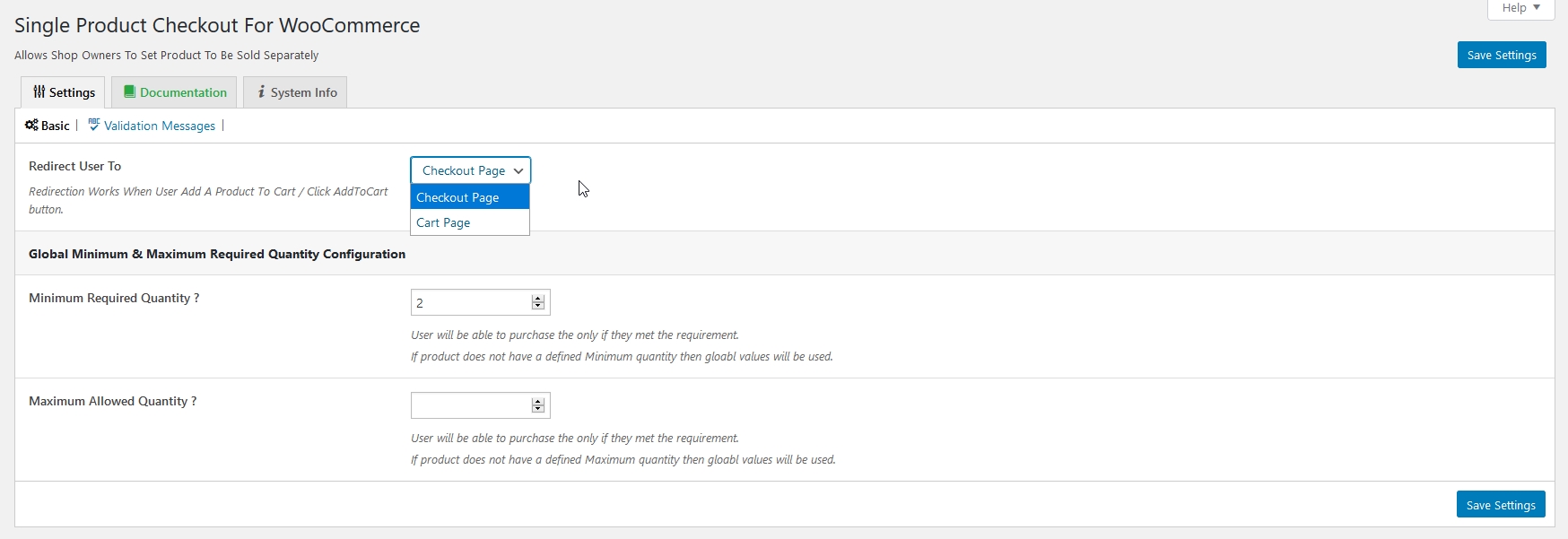 Plugin Settings