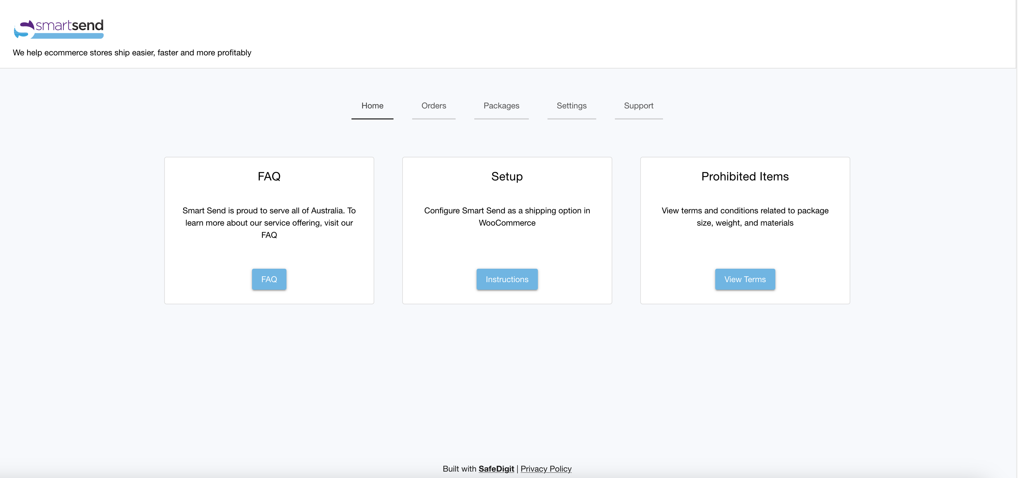 Checkout page with additional user options