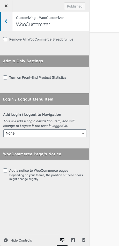 **StoreCustomizer Settings** - Add extra useful features to your WooCommerce store pages.