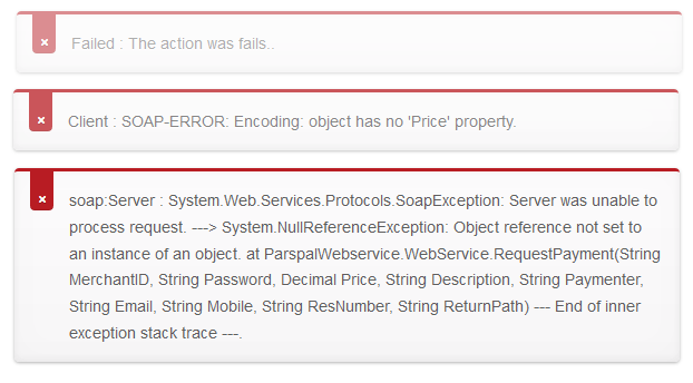 Show errors to the customers.