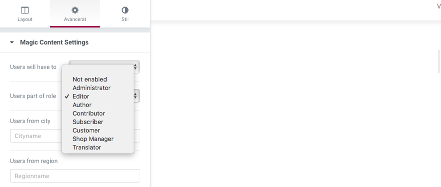 You can filter on any custom role in WordPress. Supports any added custom role.