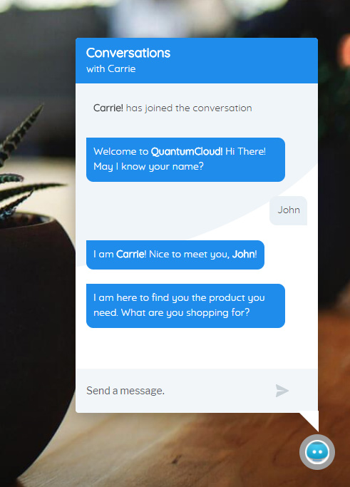 Woocommerce chatbot hard at work