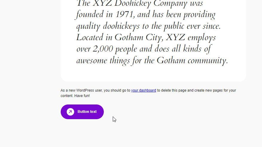 Frontend button view