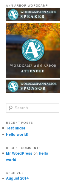 The widget with some sample badges