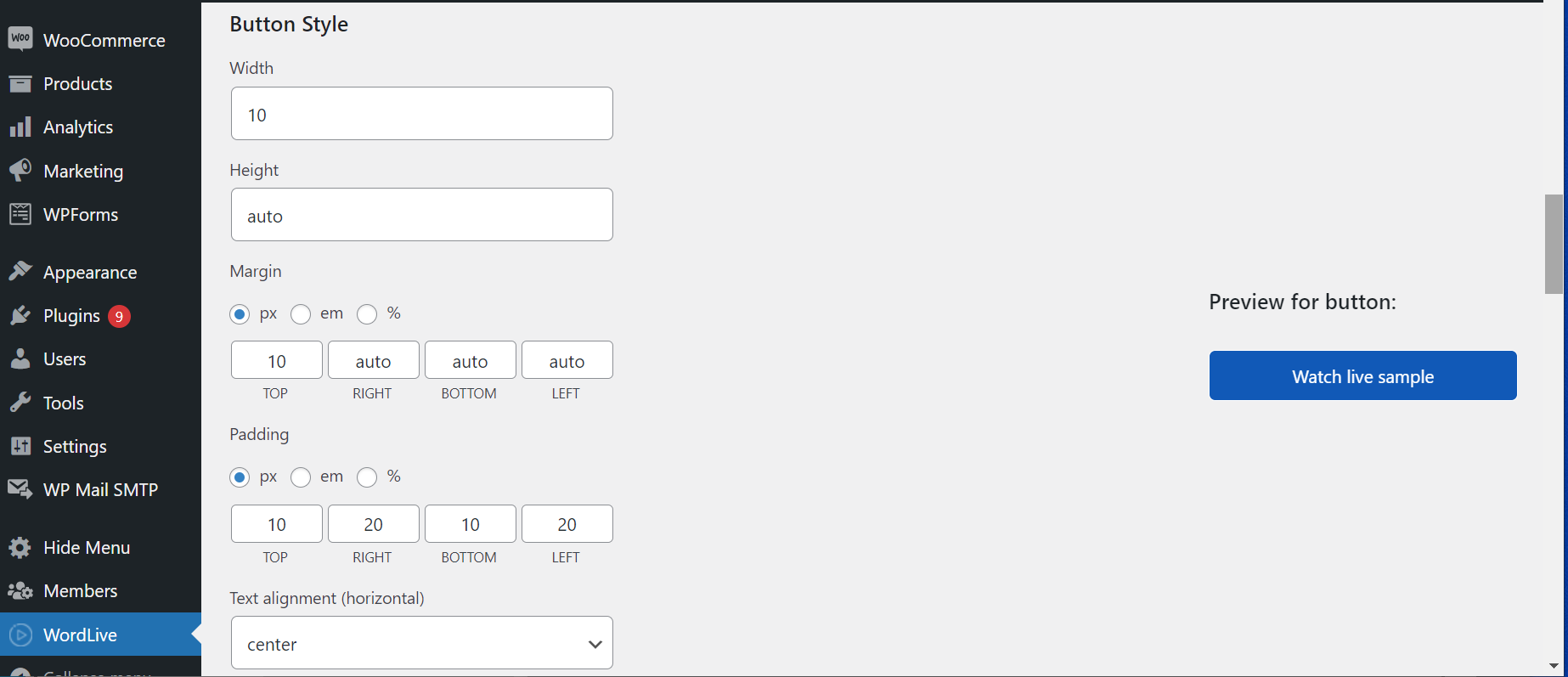 Settings View