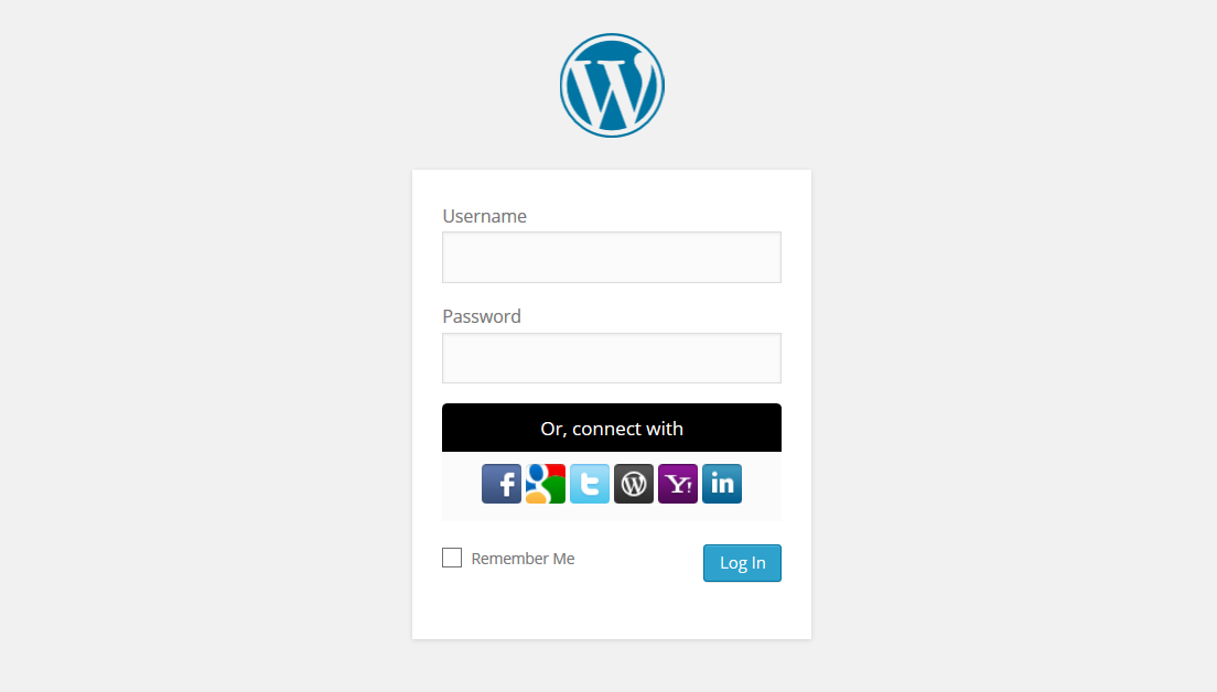 WSL attempts to work with the default WordPress comment, login and registration forms.