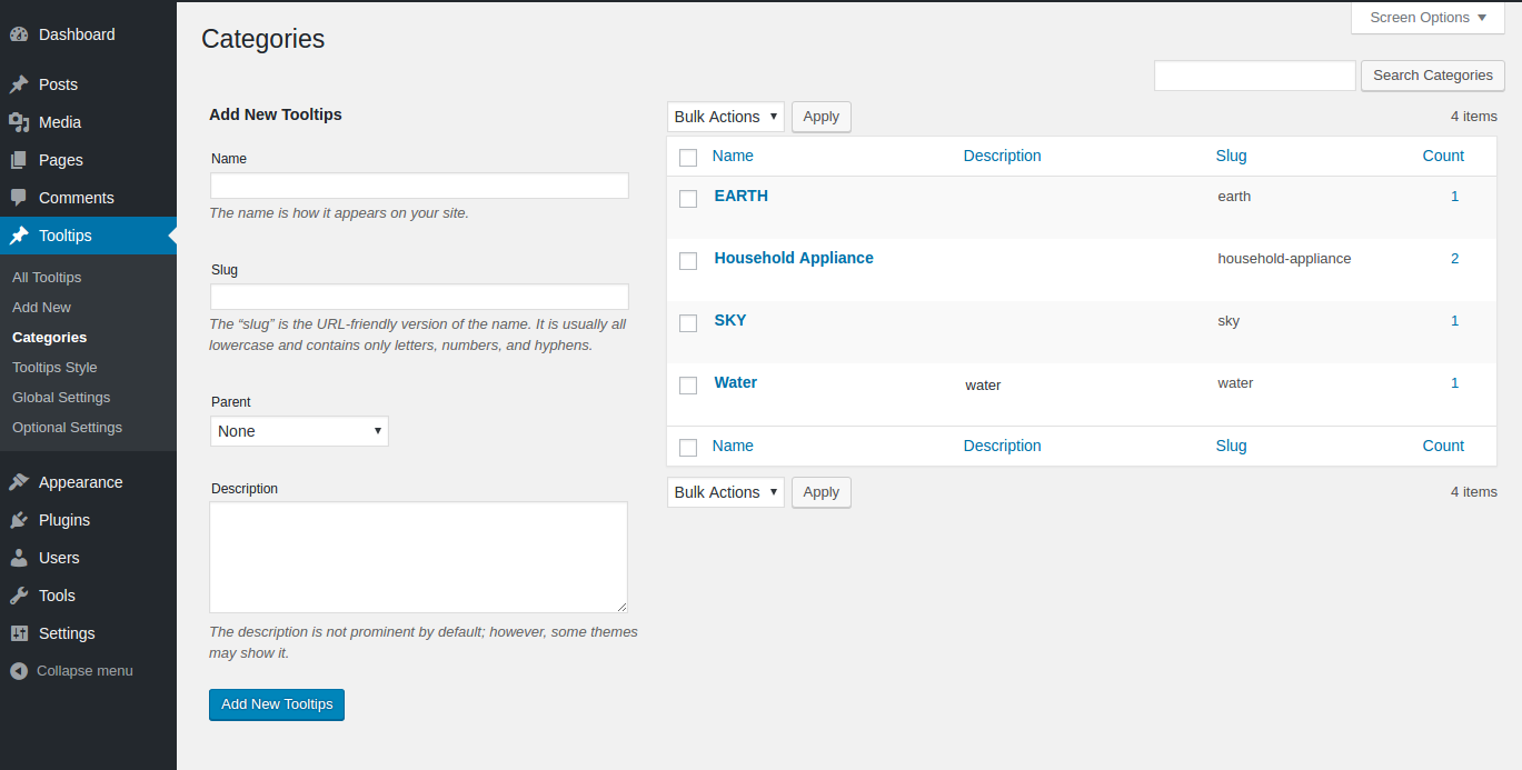 Easy To Add New Tooltips In Back End