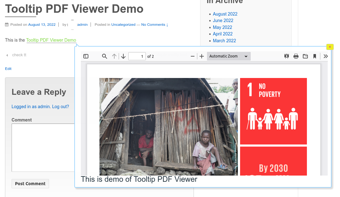 Tooltips pro style setting options panel