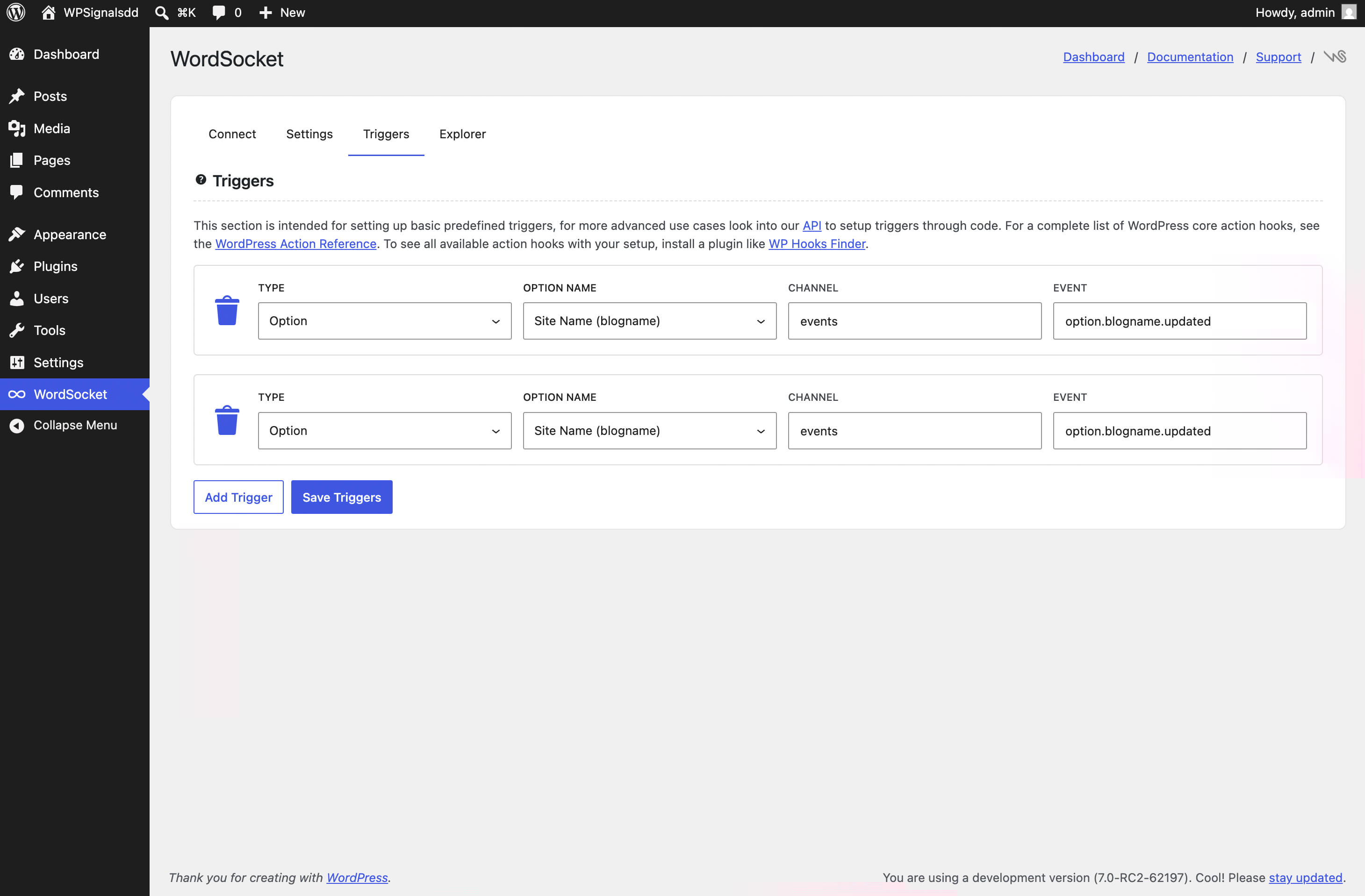 Explorer tab (disconnected): Event Log, Publish Test Event form, and Token Inspector panels ready to connect.
