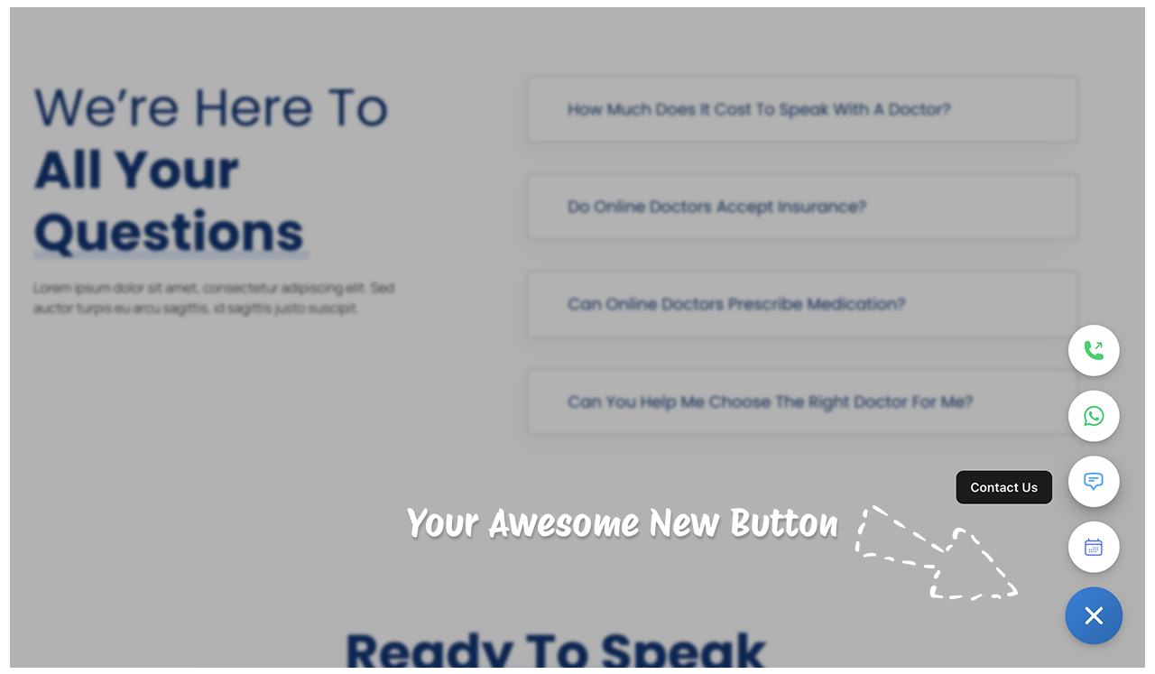 Floating button in action